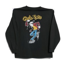 Camiseta manga longa Circle Jerks LA banda punk hardcore bandeira preta vermelha cruz - GG comprar usado  Enviando para Brazil