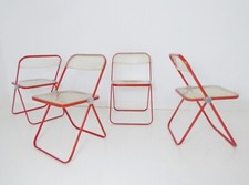 Usado, DESLUMBRANTE CONJUNTO DE 4 CADEIRAS DE JANTAR VINTAGE CASTELLI GIANCARLO PIRETTI VERMELHO PLIA comprar usado  Enviando para Brazil
