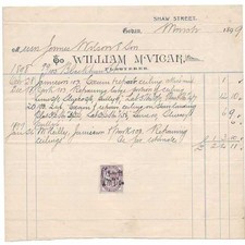 1899 billhead william for sale  GLASGOW