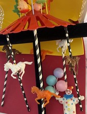 Balões vintage barraca circo animais topo de bolo palhaço seis cavalos bandeiras comprar usado  Enviando para Brazil