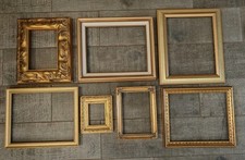 Molduras ornamentadas vintage galeria de arte decoração parede ouro chique lote de 7 eco nk, usado comprar usado  Enviando para Brazil