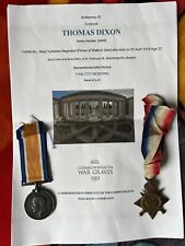 Ww1 medals dixon for sale  PONTEFRACT