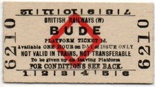 Platform ticket bude for sale  TONBRIDGE