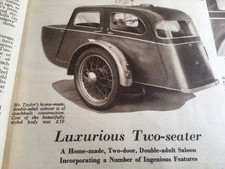 Sidecar home made for sale  BRIGHTON