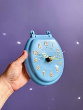 Relógio de parede vintage cerâmica azul Johnny assento sanitário kitsch banheiro comprar usado  Enviando para Brazil
