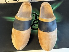 Holzschuhe lederbesatz vintage gebraucht kaufen  Nordhausen