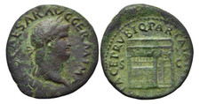 NERO, ROMA,  AS, 66 AD, JANUS TEMPLE, ORIGINAL ANCIENT COIN na sprzedaż  PL