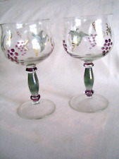 grape etched wine glasses for sale  Ormond Beach