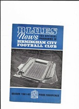 Programme birmingham city for sale  WHITCHURCH