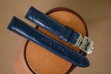 Azul feito à mão JLC Jaeger LeCoultre tamanho 20/18 alça com fecho (ou qualquer tamanho) comprar usado  Enviando para Brazil