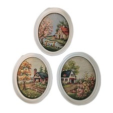 Vtg oval needlepoint for sale  Ephraim