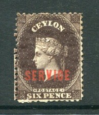 Selo oficial 6d MH (goma original) CEYLON 1869 QV, usado comprar usado  Enviando para Brazil
