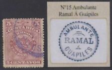 Usado, COSTA RICA 1892 RAILROAD TPO Sc 37 VIOLETA "AMBULANTE RAMAL A GUALIPES" CANCELAR comprar usado  Enviando para Brazil