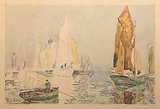 Signed watercolour riverscape for sale  OXFORD