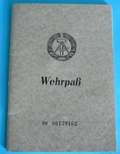 Alter wehrpass nva gebraucht kaufen  Reinsdorf