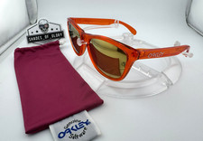 ÓCULOS DE SOL POLARIZADO IRÍDIO OURO 24K LARANJA ÁCIDO OAKLEY FROGSKINS NOVO RARO comprar usado  Enviando para Brazil