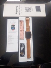 Smartwatch Popglory P66 mais 1 pulseira fitness iPhone Android comprar usado  Enviando para Brazil