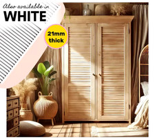 Wooden louvre wardrobe for sale  HAYLING ISLAND
