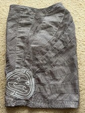 BILLABONG ANDY IRONS SOL NASCENTE TAMANHO 36 MARROM XADREZ RARO SHORTS DE PRANCHA DE SURF comprar usado  Enviando para Brazil