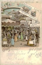 Ansichtskarte jahrmarkt 1898 gebraucht kaufen  Eggenstein-Leopoldshafen