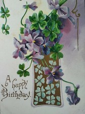 Cartão postal antigo de aniversário início dos anos 1900 flores raras roxo professor Alemanha comprar usado Cartão postal antigo de aniversário início dos anos 1900 flores raras roxo professor Alemanha comprar usado  Enviando para Brazil