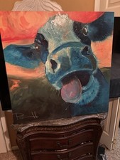 Cow painting 32x32 for sale  Ararat