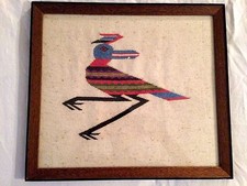 Framed handwoven textile for sale  De Mossville