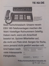 1982 Philips EBX-180 sistema telefônico revista impressa anúncio revista Spiegel alemã comprar usado  Enviando para Brazil