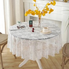 White round tablecloth for sale  ILFORD