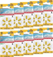 Tamanho 10 pilhas para aparelhos auditivos 60 unidades bateria de longa duração amarela longa... comprar usado  Enviando para Brazil