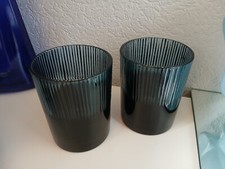 Teelichthalter glas schwarz gebraucht kaufen  Deutschland