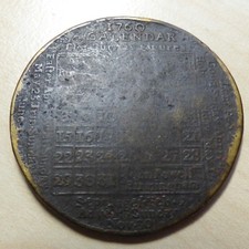 1760 brass calendar for sale  UK