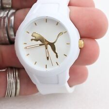 Usado, Puma Brand P1013 Relógio Casual de Silicone Ouro Branco Funcionando NOVA BATERIA Esporte comprar usado  Enviando para Brazil