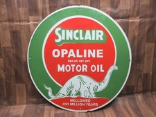Placa de placa de metal esmaltada motor opalina Sinclair porcelana tamanho 30 polegadas redonda, usado comprar usado  Enviando para Brazil