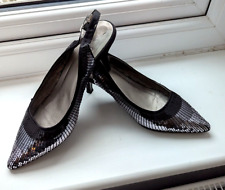 Black silver sequinned for sale  LLANDUDNO