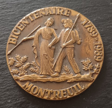 Médaille montreuil bicentenai d'occasion  Plémet