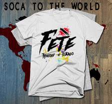 Camiseta Trinidad Trinidad bandeira Trinidad e Tobago TNT Carnaval Soca Fete BRANCA comprar usado  Enviando para Brazil