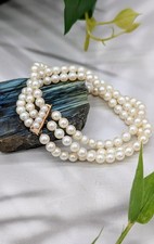 Bracelet rangs perles d'occasion  Les Mureaux
