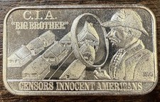 Raro 1975 Death Valley Estado perfeito C.I.A. Barra de arte prata “Big Brother” comprar usado  Enviando para Brazil