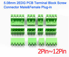 Conector de parafuso bloco terminal 2 pinos-12 pinos 5,08 mm 2 EDG plug-in macho e fêmea comprar usado  Enviando para Brazil