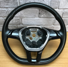 Volante de couro preto genuíno VW Flat Bottom 6C0419091. Polo 6R Caddy. 5E comprar usado  Enviando para Brazil