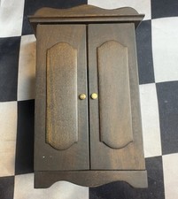 Guarda-roupa vintage artesanal miniatura casa de bonecas Frank cinto madeira assinado 1982 comprar usado  Enviando para Brazil