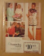 CUPOM DE BUG DE MODA Fechado Loja de Roupas Femininas 1992 Impressão Publicidade Publicitária, usado comprar usado  Enviando para Brazil