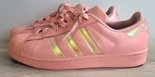 Usado, Tênis Adidas Superstar Trace rosa coral iridescente unissex adulto M7 W8.5 raro comprar usado Usado, Tênis Adidas Superstar Trace rosa coral iridescente unissex adulto M7 W8.5 raro comprar usado  Enviando para Brazil