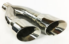 Exhaust Tip 3.00" Inlet 4.00" Outlet 16.00" long Dual Slant Angle Stainless Stee na sprzedaż  Wysyłka do Poland