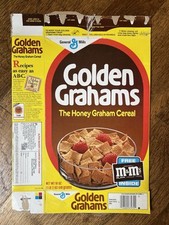 caixa de cereais vintage 1988 General Mills Golden Grahams - M&M’s Candy Inside grátis comprar usado  Enviando para Brazil