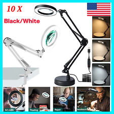 Lupa 10X Lupa Luz de Mesa Lupa Lâmpada LED Lâmpada de Leitura com Base e Braçadeira comprar usado  Enviando para Brazil
