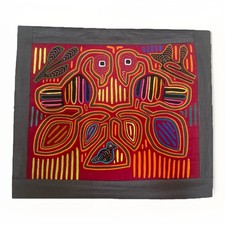 Vintage Panamá Kuna Povo Mola Arte Folclórica Pássaros Aplique Reverso Bordado SanBl, usado comprar usado  Enviando para Brazil