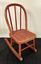 Antiga cadeira de balanço/boneca infantil vermelha The Appleton Line Furniture Co. da década de 1940 comprar usado  Enviando para Brazil