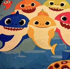 Baby Shark ~ Cortina de chuveiro ~ Fundo para festa temática Baby Shark, usado comprar usado  Enviando para Brazil